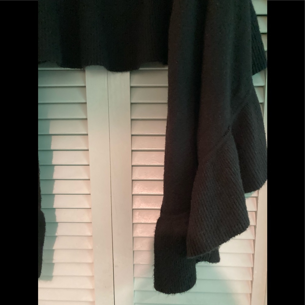 RACHEL Rachel Roy Black Knit Wrap Scarf - Picture 3 of 5